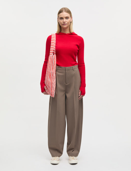 Dense Weave Maria Pants, Walnut
