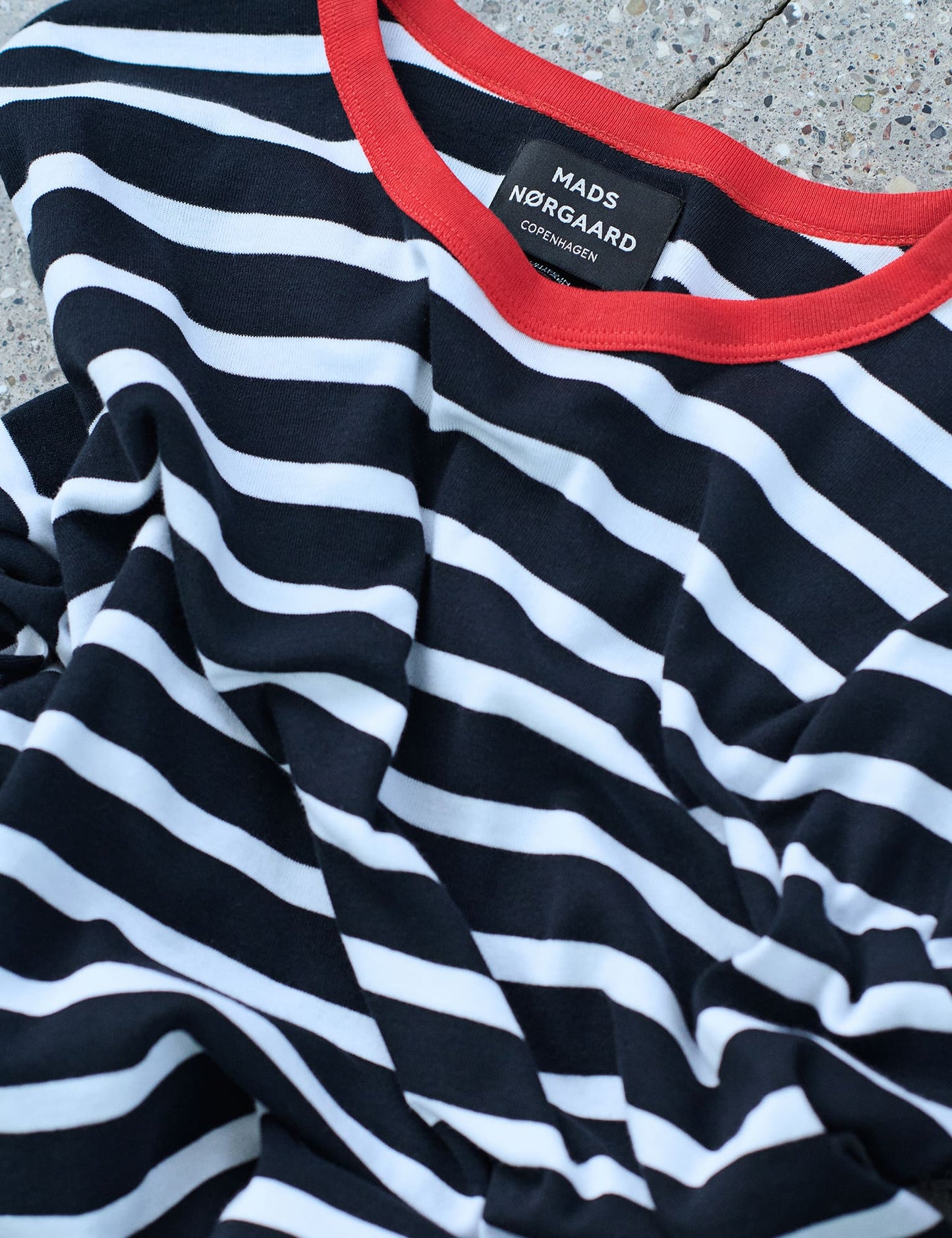 Trio Rib Tobias Tee LS, Black/White