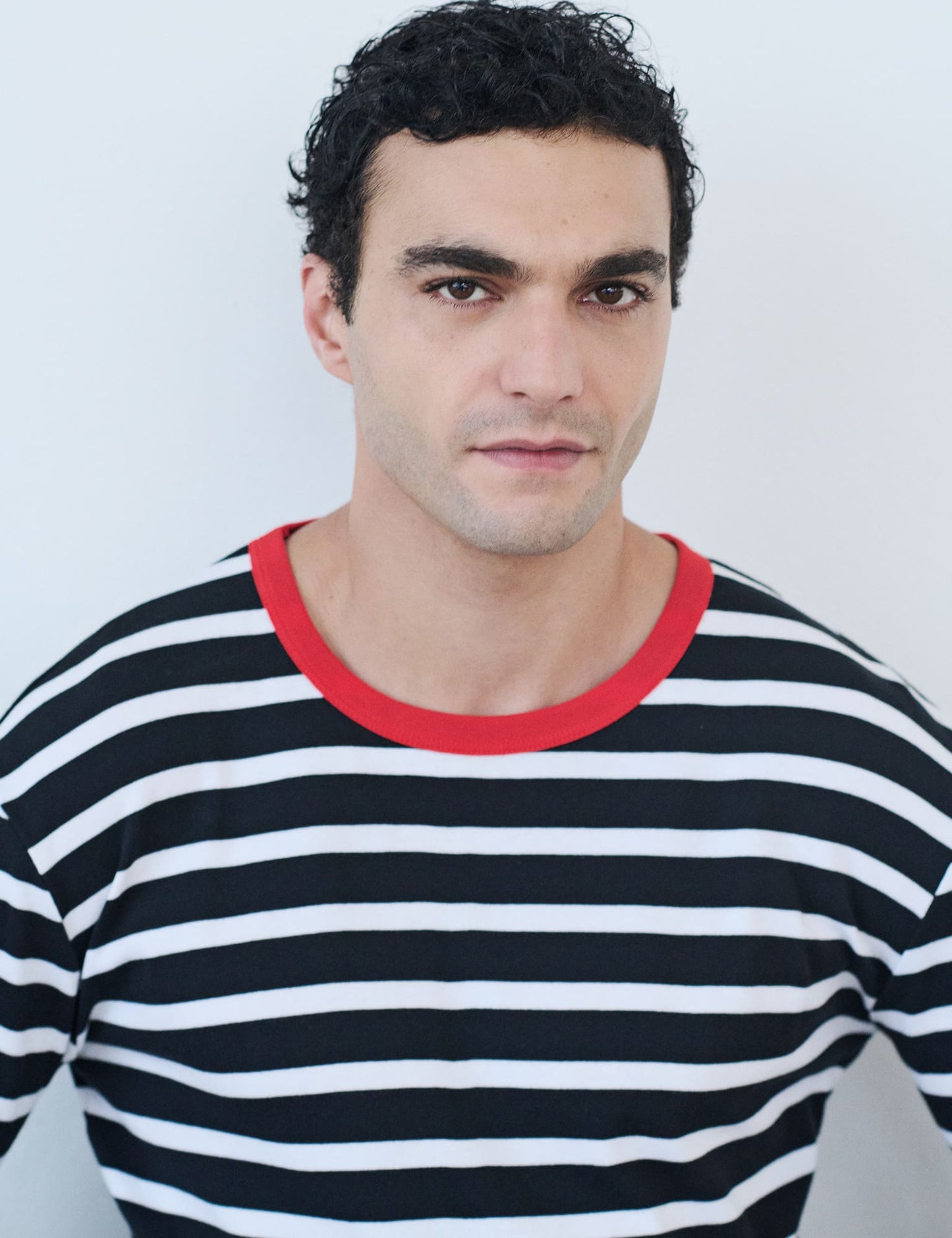 Trio Rib Tobias Tee LS, Black/White