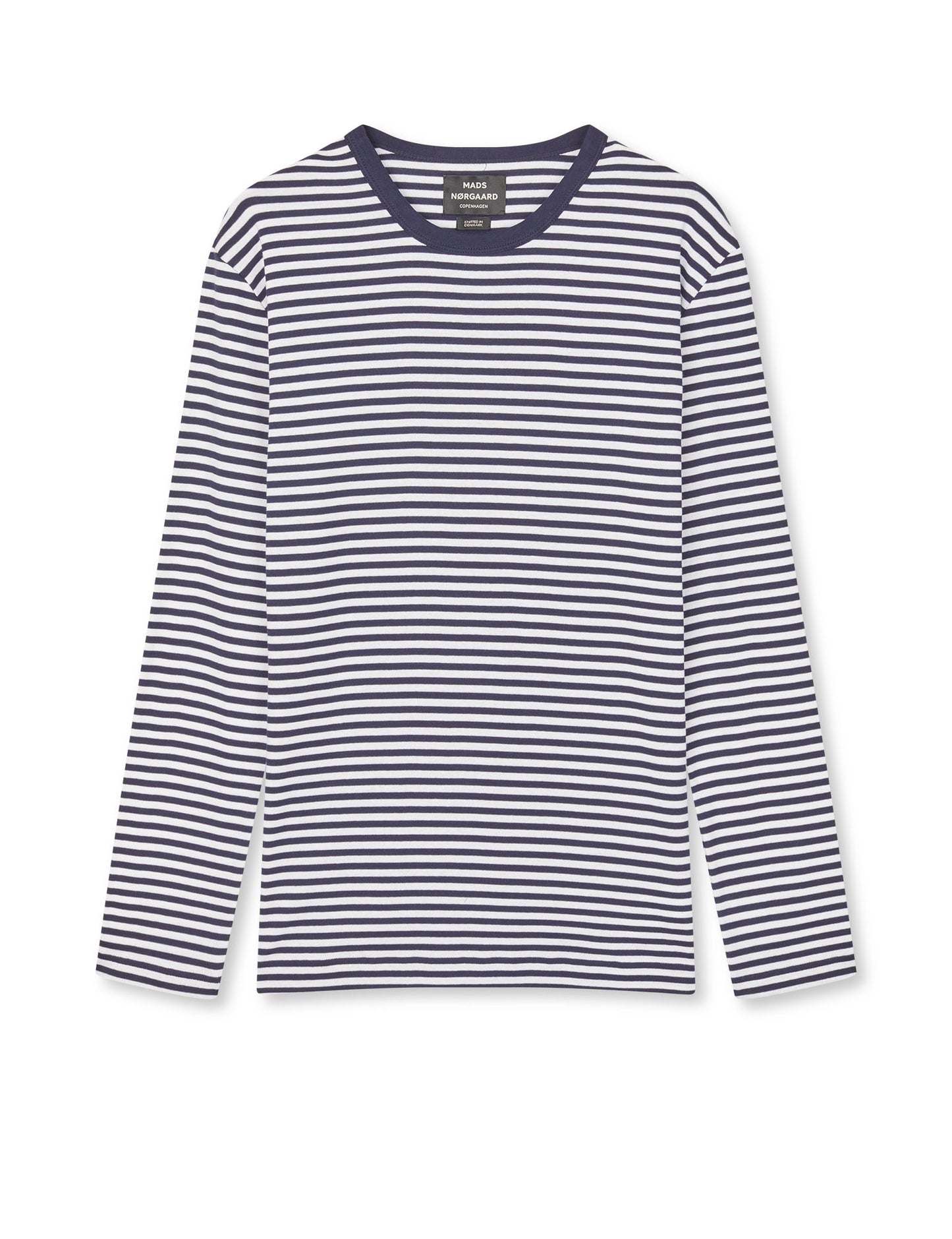 Duo Rib Tobias Tee LS, Sky Captain/White