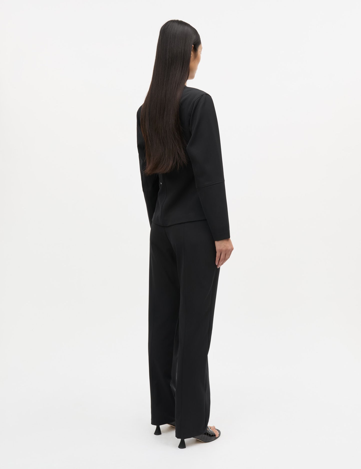 Stretchy Nylon Lyne Pants, Black