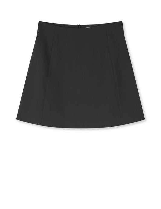 Stretchy Nylon Roberta Skirt, Black