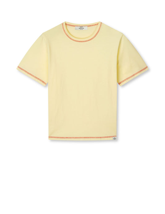 Single Cotton Grace Tee, Almond Oil