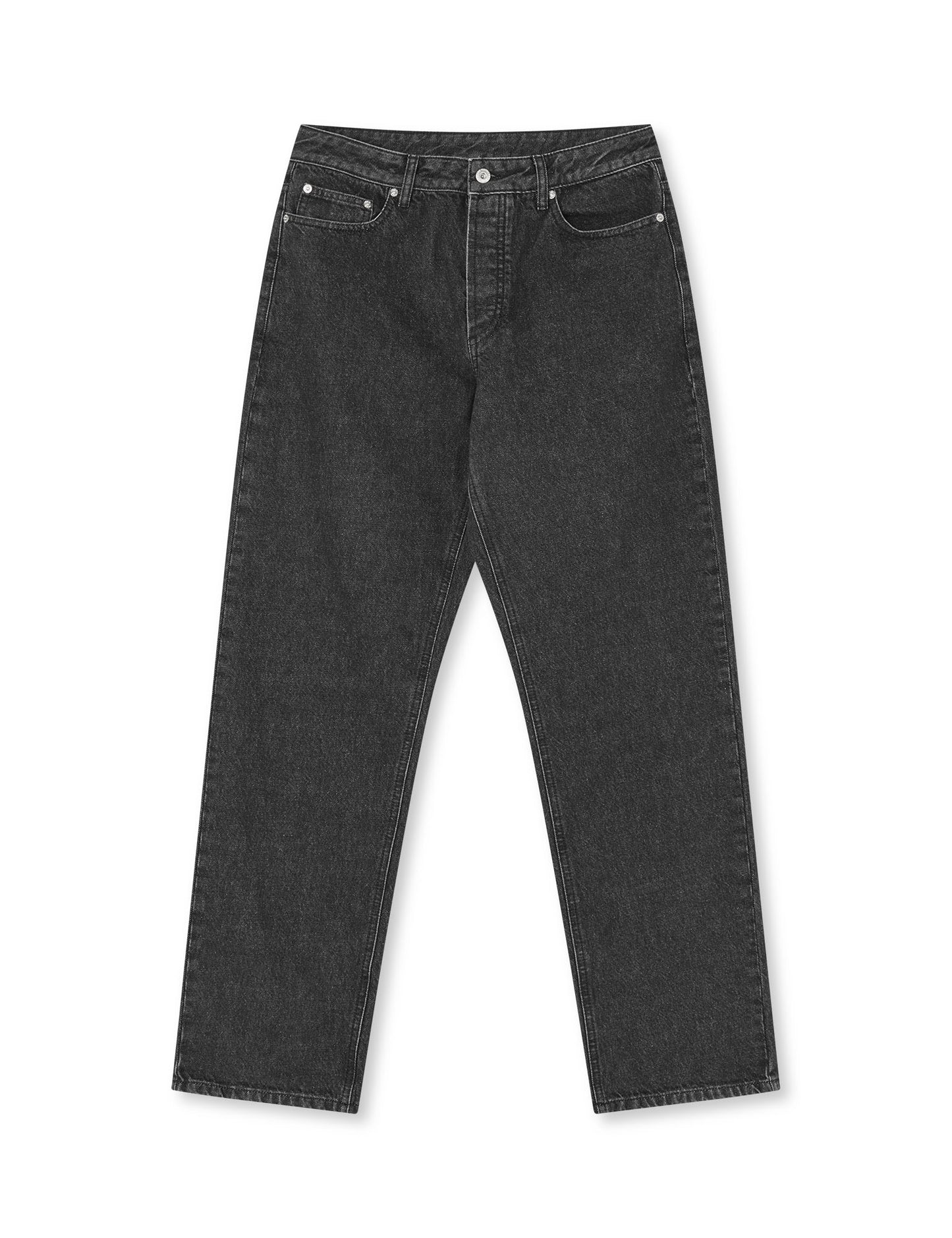 Arizona Black Denim Coen Jeans, Black Grey Stone Wash