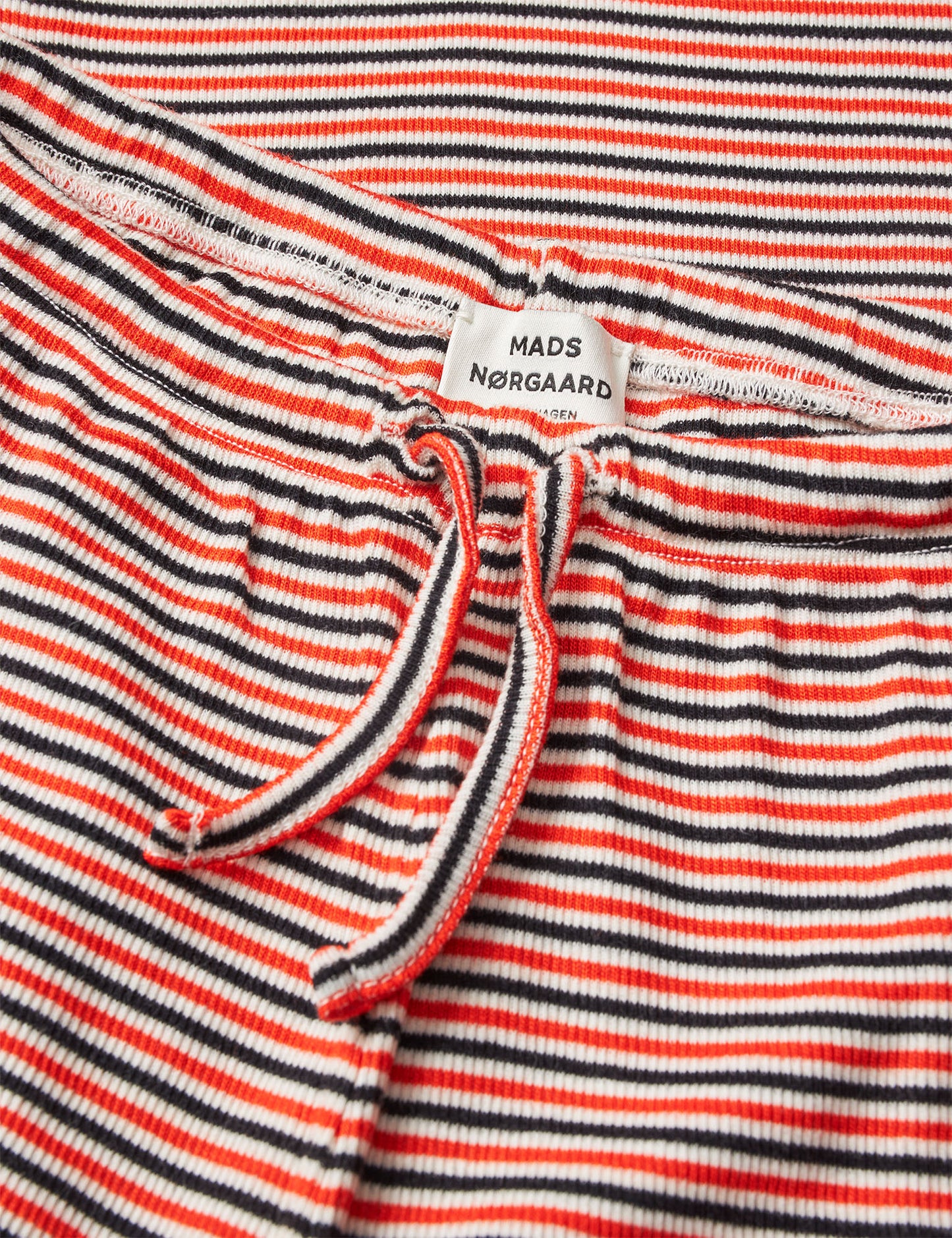 2x2 Cotton Stripe Verona Pants, Fiery Red/Vanilla Ice