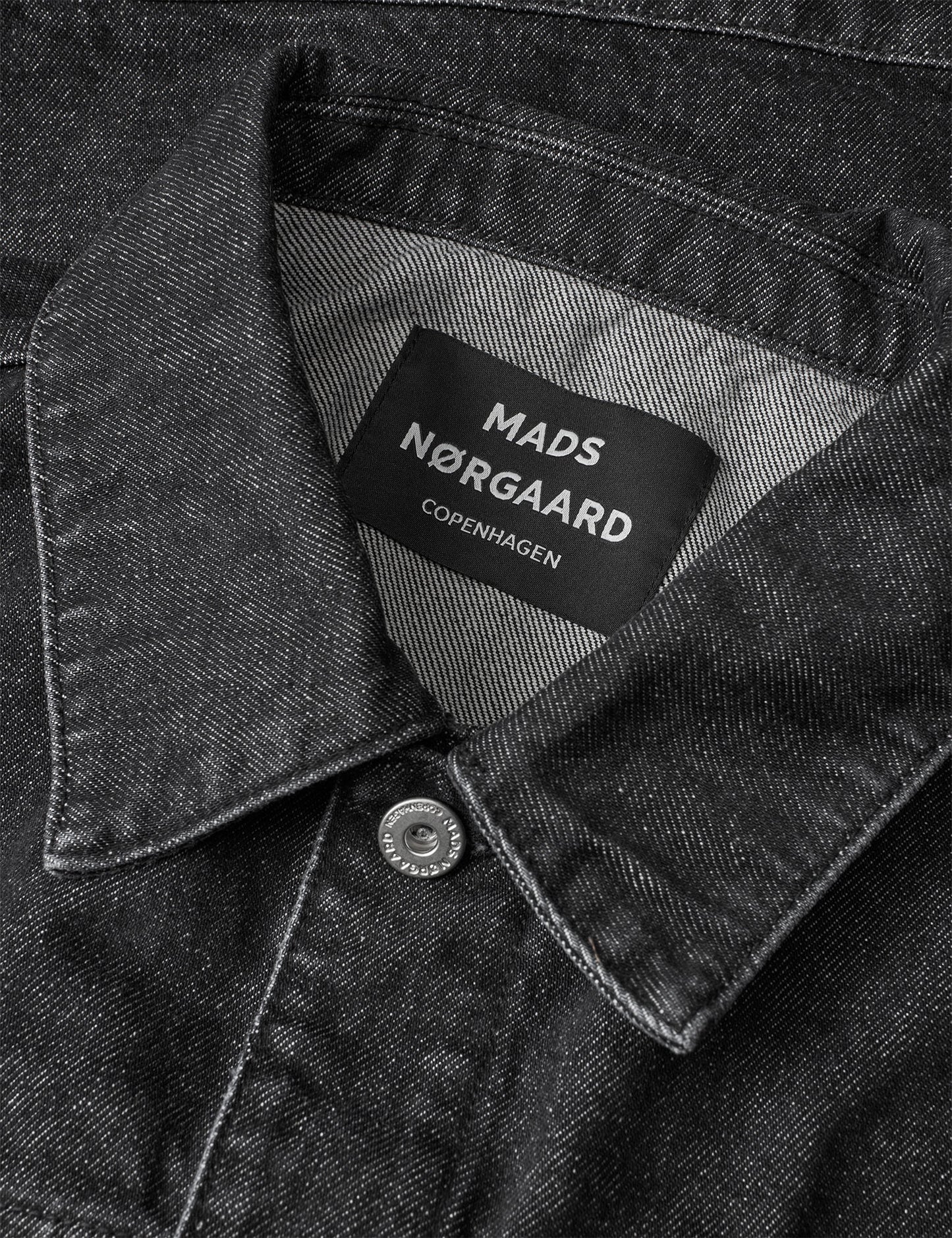 Arizona Black Denim Trucker Jacket, Black Grey Stone Wash