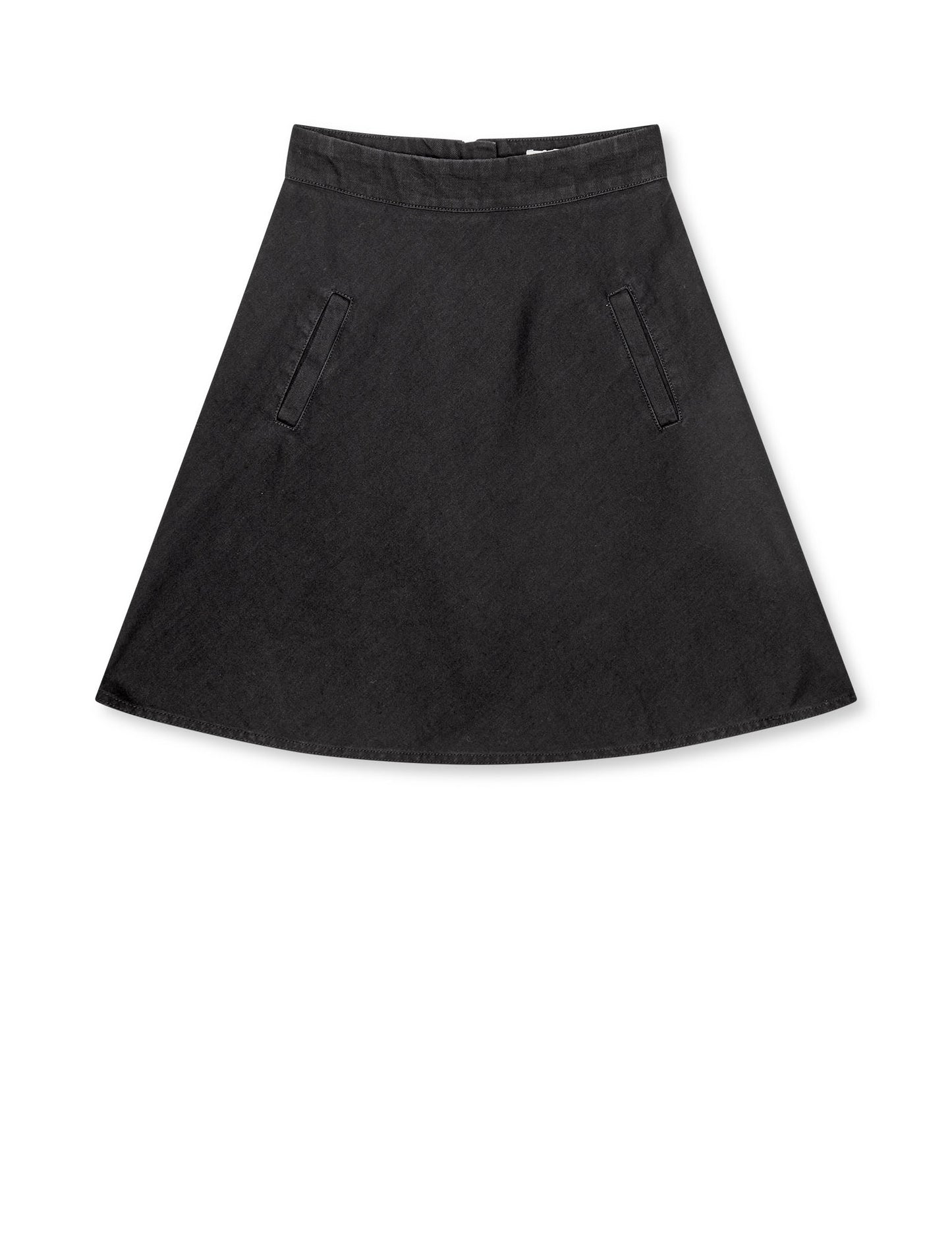 Dyed Denim Stelly Skirt, Black