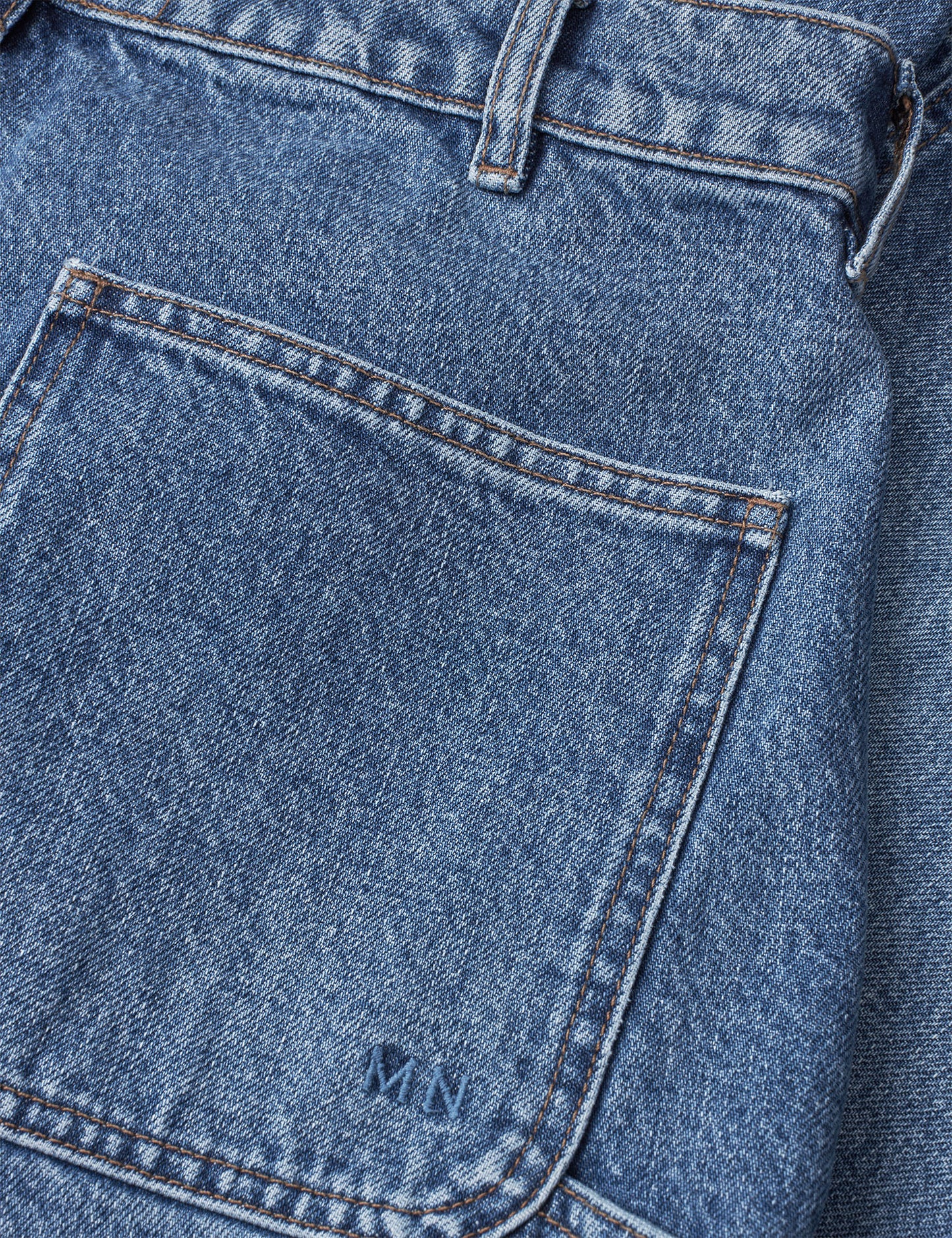 Arizona Denim James Shorts, Mid Blue Stone Wash