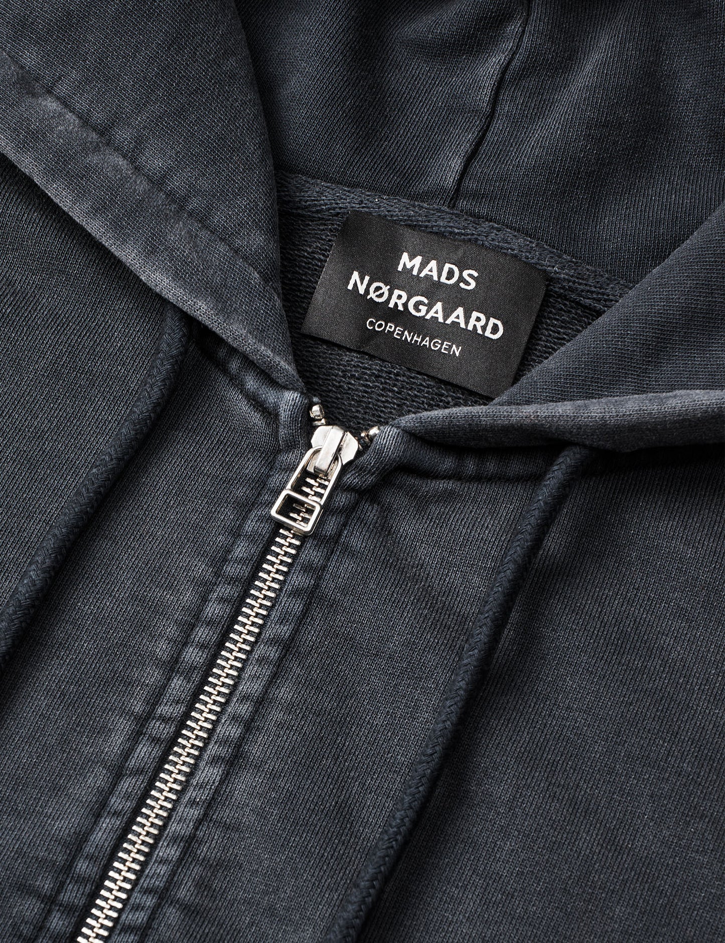 Compact Cotton Zip Hoody, Black