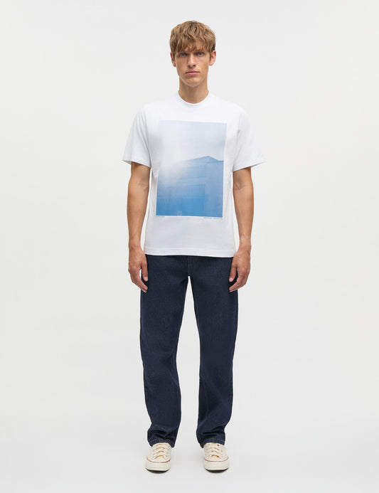 Cotton Jersey Frode Building Tee, White