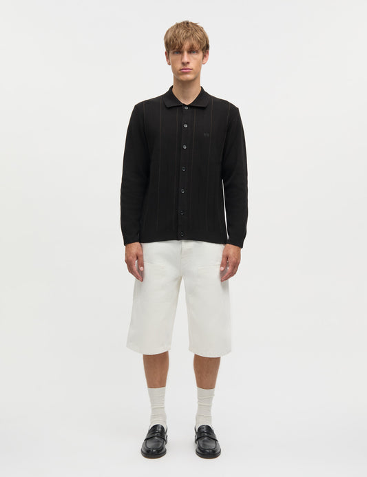 Classy Brando Polo LS Knit, Black