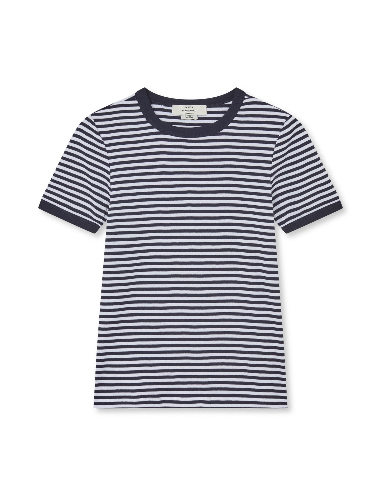 Grace Jersey Stripe June Tee, Sky Captain/White