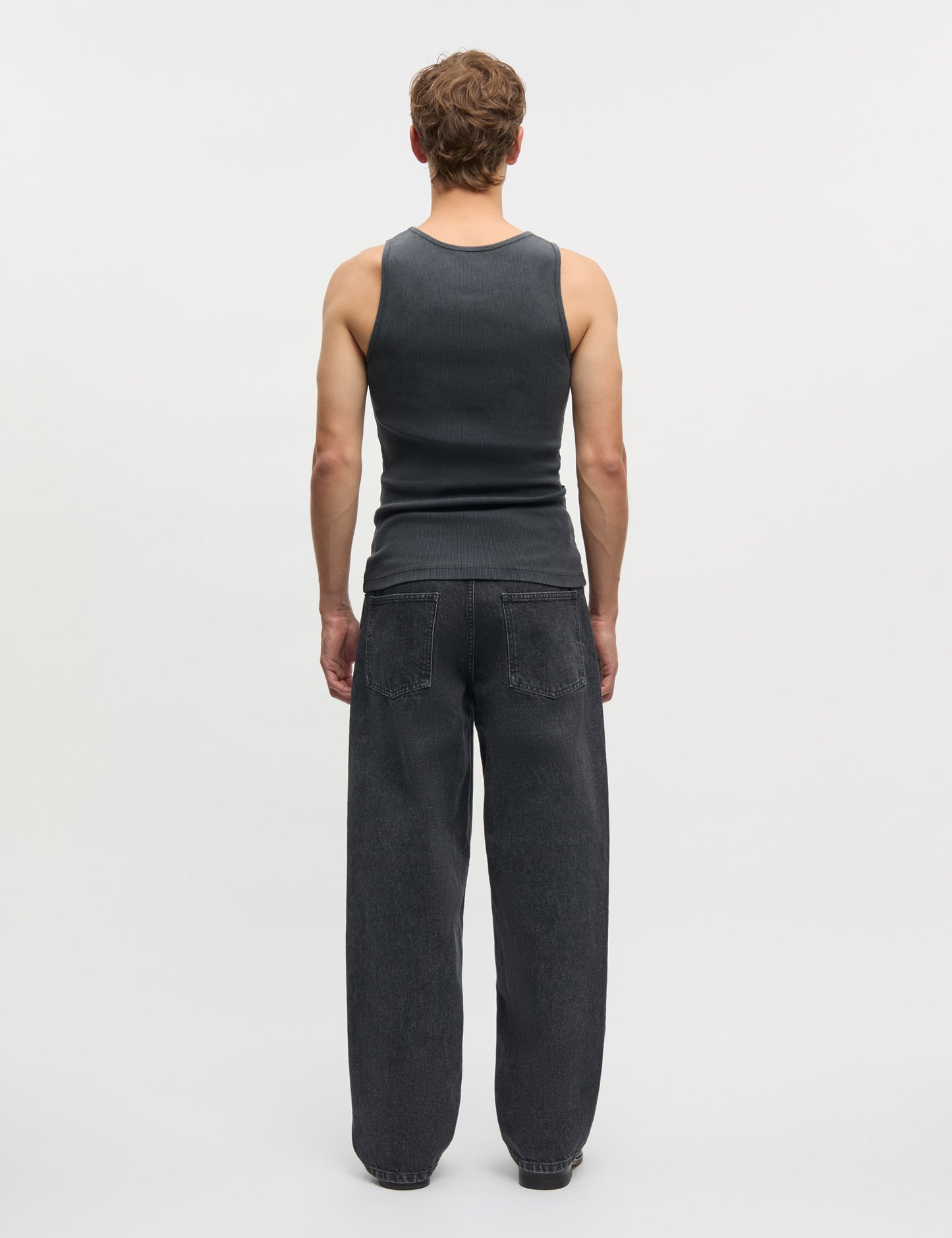 Rib Cotton Bruce Tanktop, Black