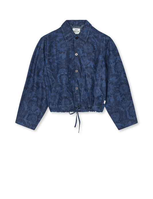 Lazor Denim Cammie Jacket, Sunflower AOP