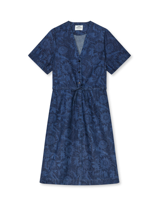 Lazor Denim Sanne Dress, Sunflower AOP