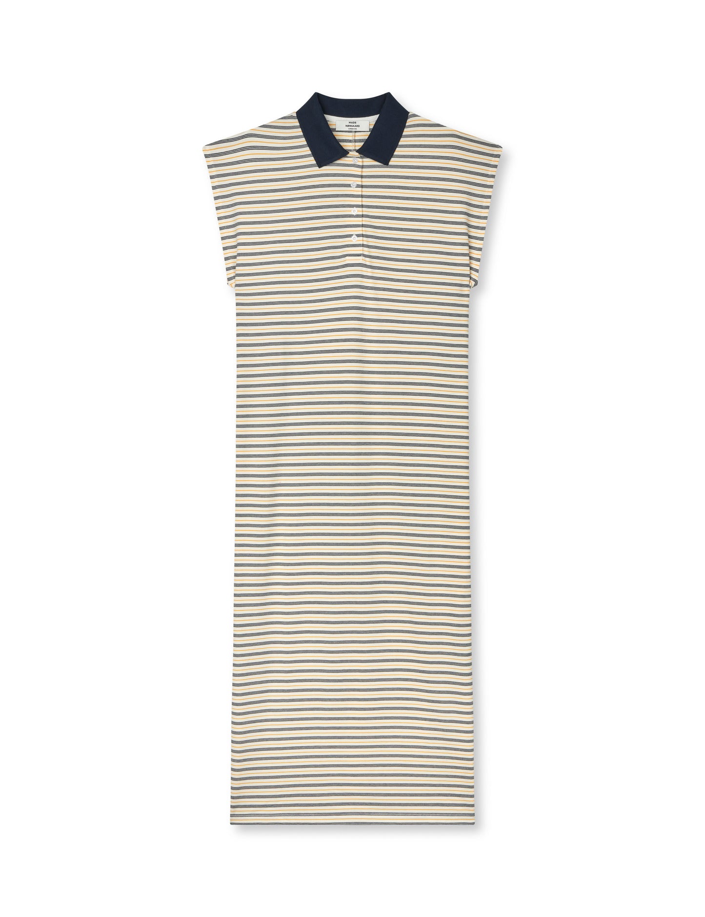 Light Terry Polly Dress, Vanilla Ice/Sky Captain/Zinnia
