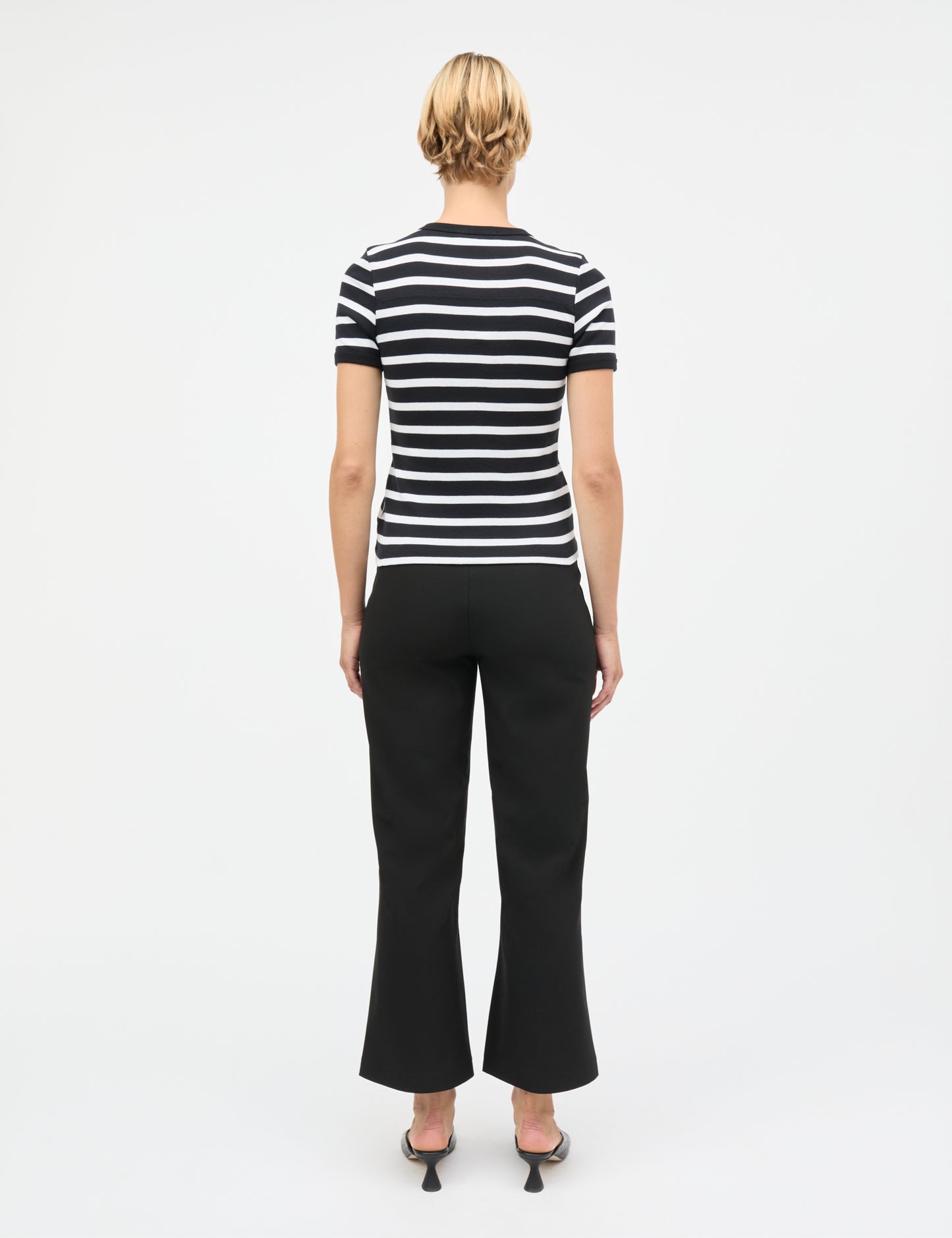 Grace Jersey Stripe June Tee, Black/White