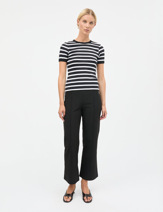 Grace Jersey Stripe June Tee, Black/White