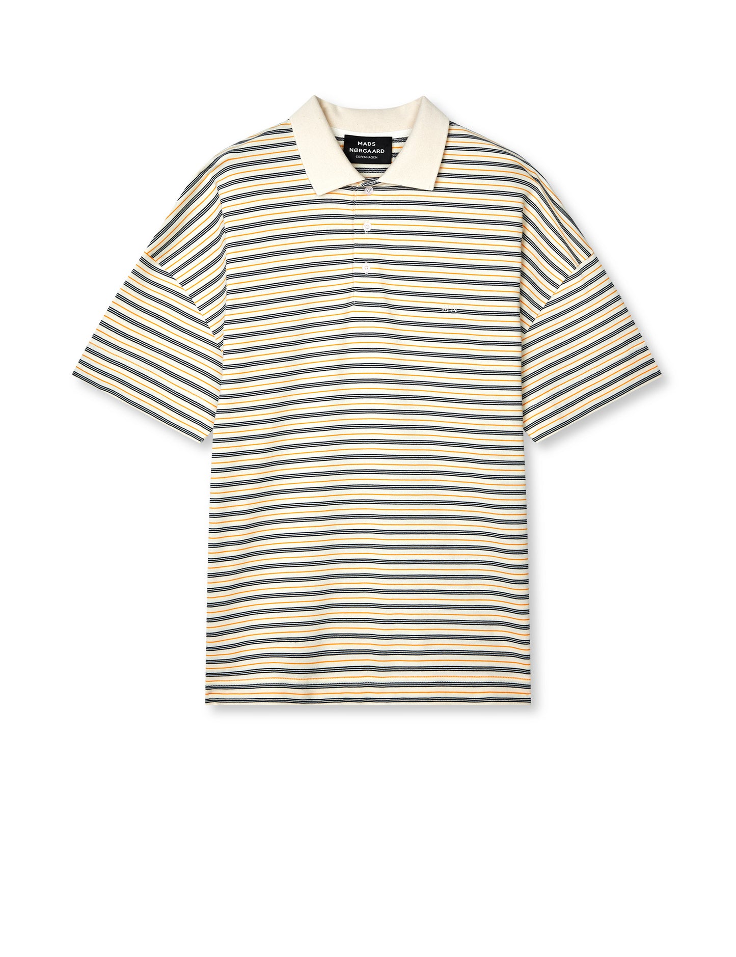 Light Terry Polo SS ST  Tee, Vanilla Ice/Sky Captain/Zinnia