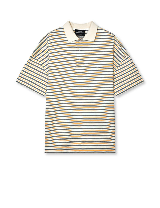 Light Terry Polo SS ST  Tee, Vanilla Ice/Sky Captain/Zinnia
