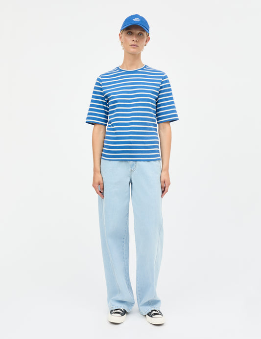 Pablo Malle Tee, Vanilla Ice/Bright Cobalt