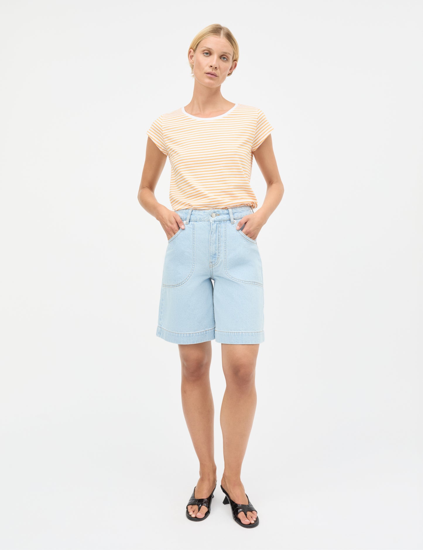 Luke Denim Rossy Shorts, Light Blue