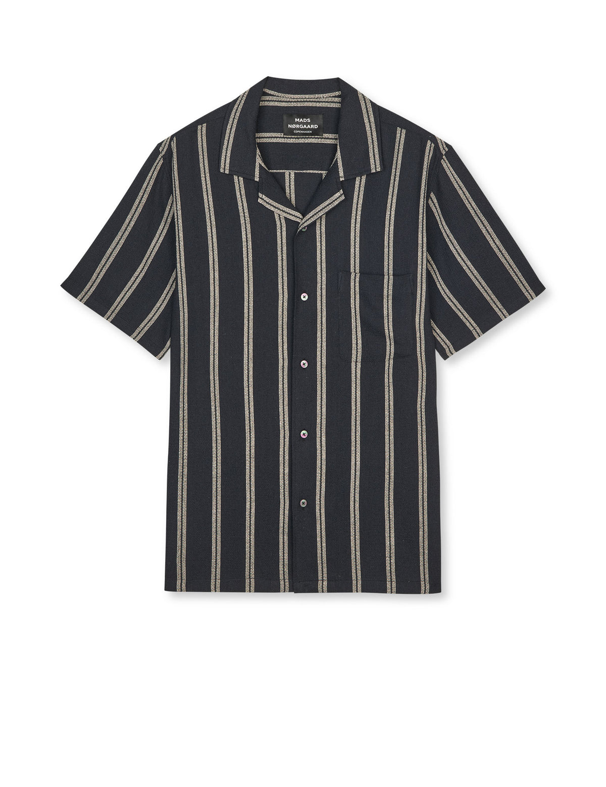 Texture Kenji Shirt SS ST., Black/Plaza Taupe