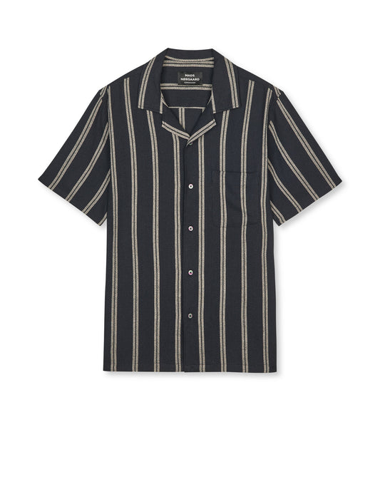 Texture Kenji Shirt SS ST., Black/Plaza Taupe