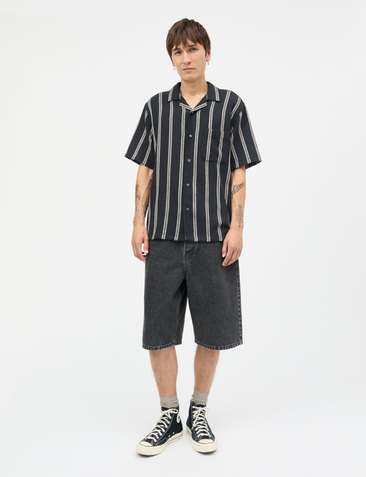 Texture Kenji Shirt SS ST., Black/Plaza Taupe