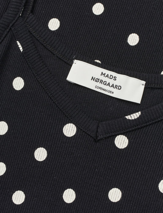 2x2 Cotton Delkissa Dress AOP, Dot AOP Black