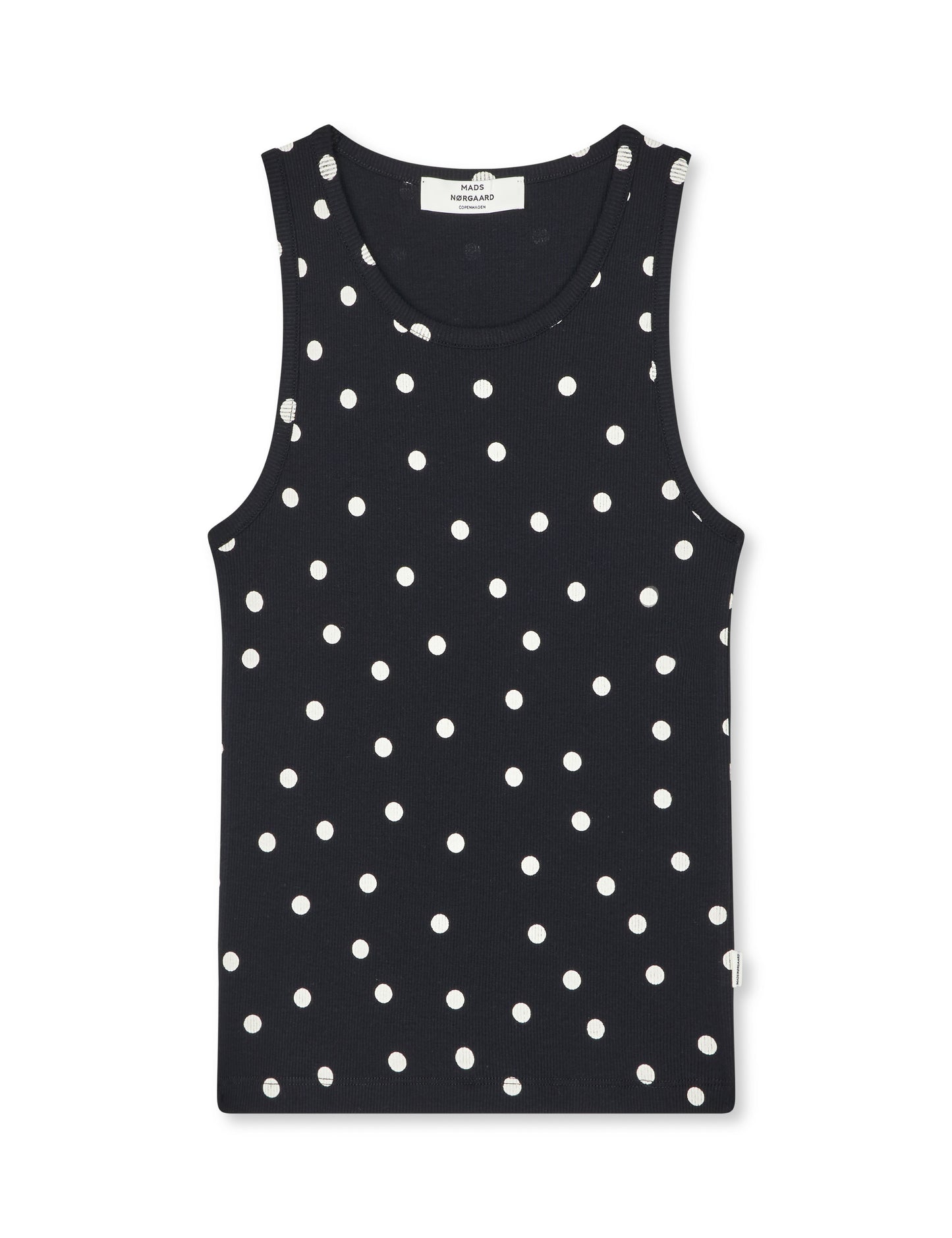 2x2 Cotton Addie Top AOP, Dot AOP Black