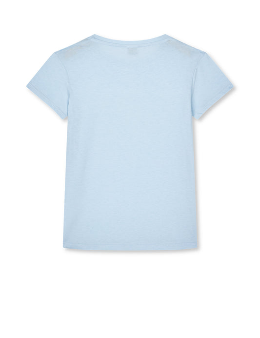 Single Cotton Tuvina Tee, Cashmere Blue