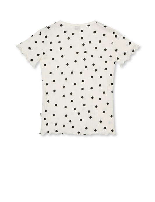 Pointella Trixina Tee AOP, Dot AOP Vanilla Ice