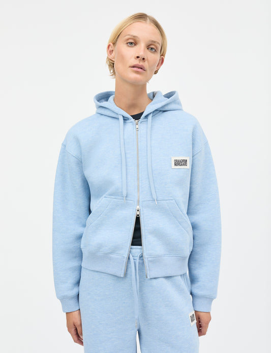 Standard Bobo Hood Sweatshirt, Light Blue Melange