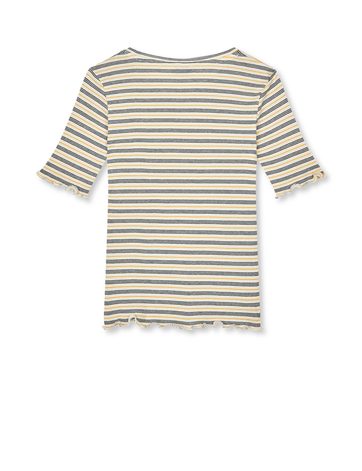 2x2 Cotton Stripe Stripe Tuviana Tee, Vanilla Ice/Sky Captain/Zinnia