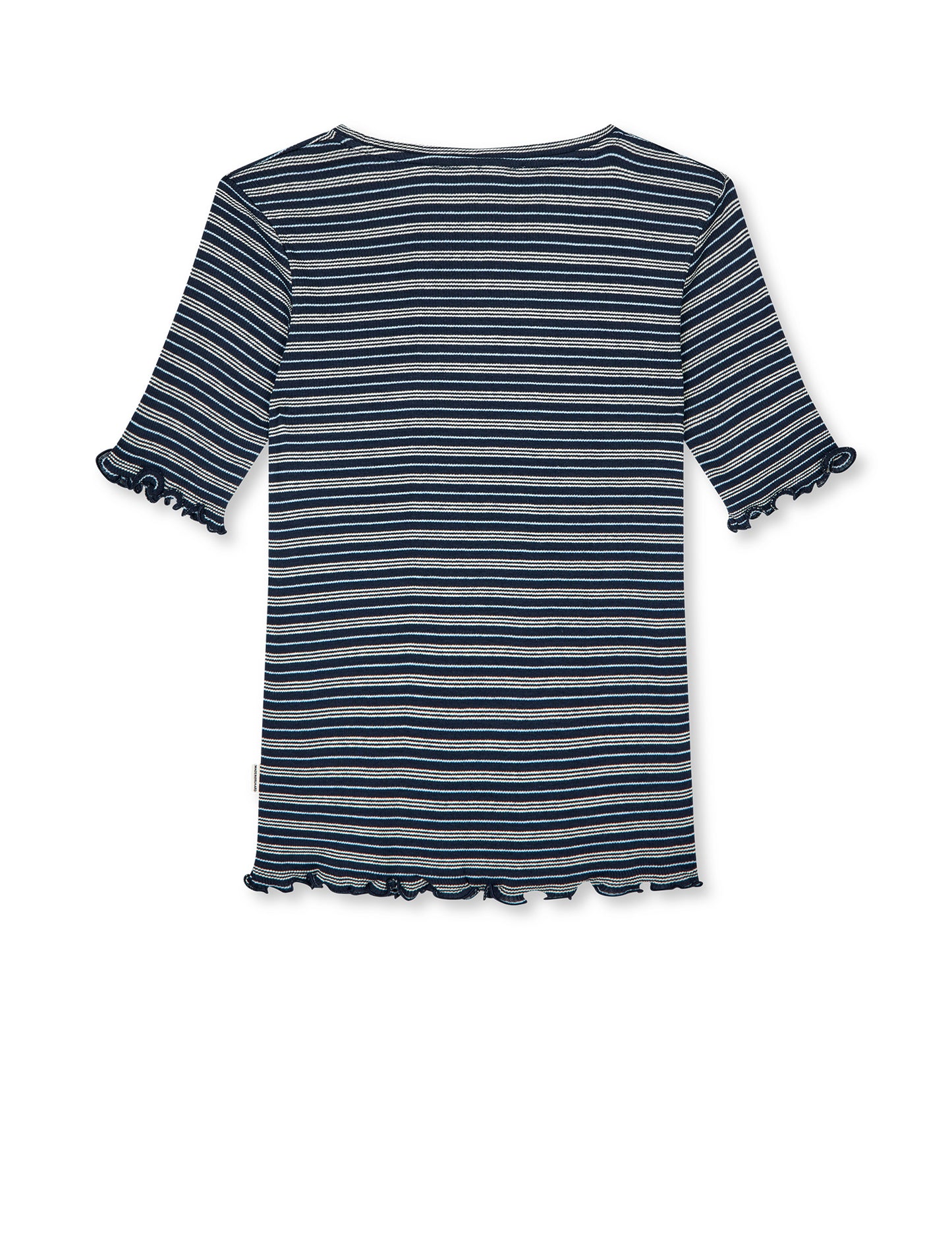 2x2 Cotton Stripe Stripe Tuviana Tee, Sky Captain/Vanilla Ice/Cashme