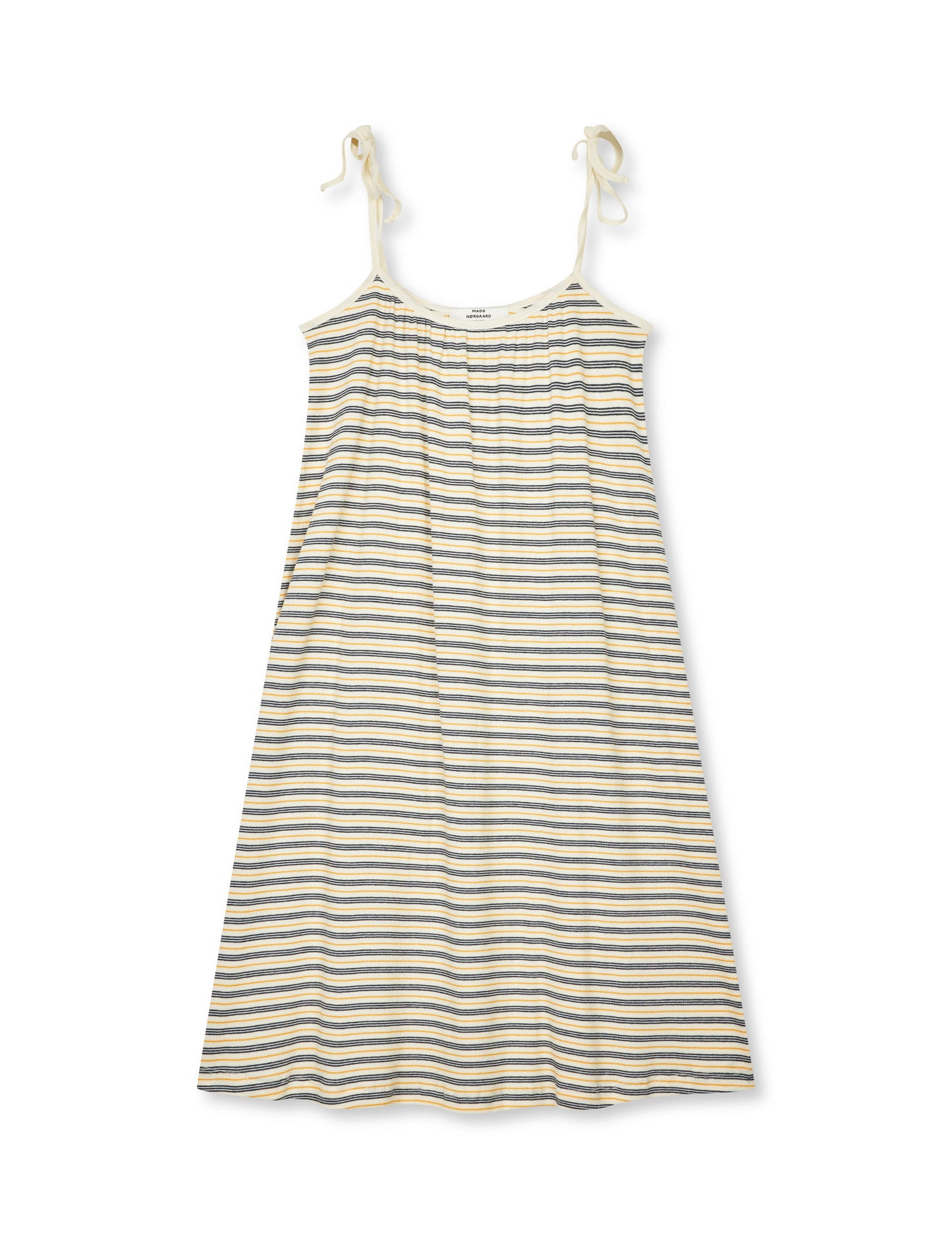 2x2 Cotton Stripe Stine Dress, Vanilla Ice/Sky Captain/Zinnia
