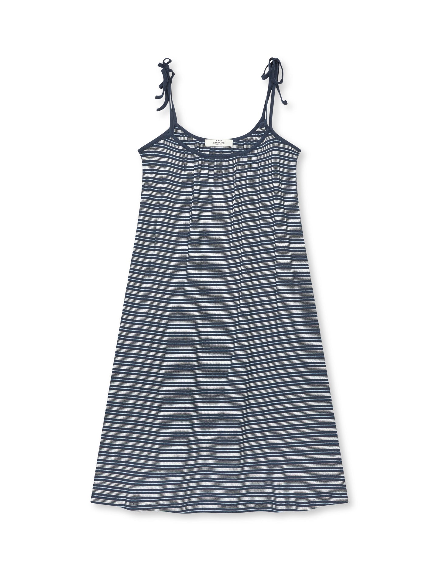 2x2 Cotton Stripe Stine Dress, Sky Captain/Vanilla Ice/Cashme