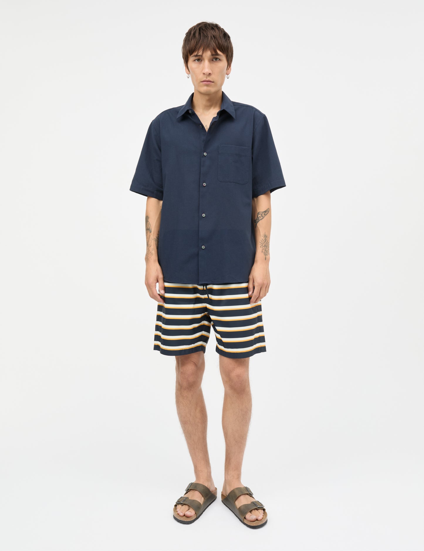 Grida Cotton Victor Shirt SS, Sky Captain