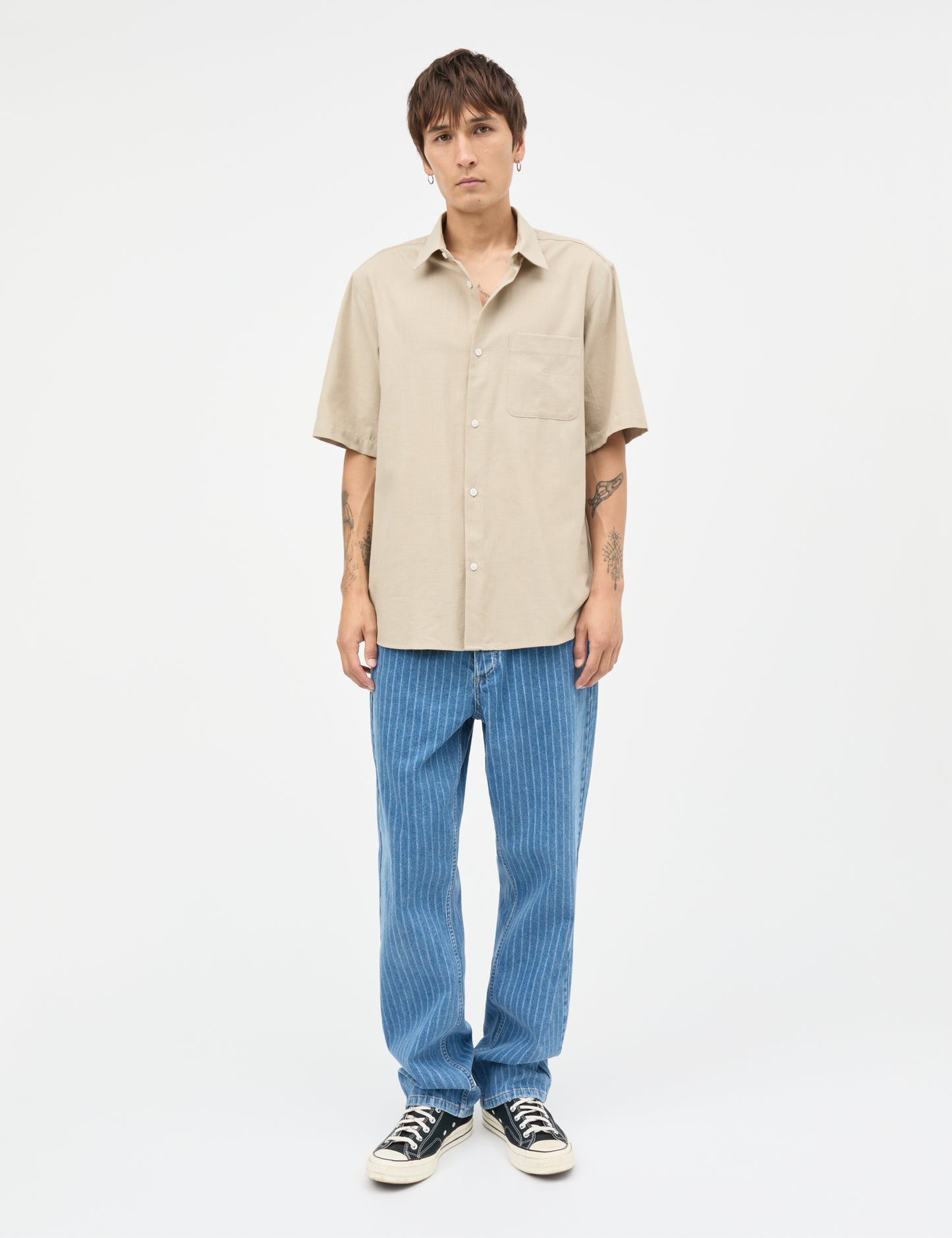 Grida Cotton Victor Shirt SS, Plaza Taupe