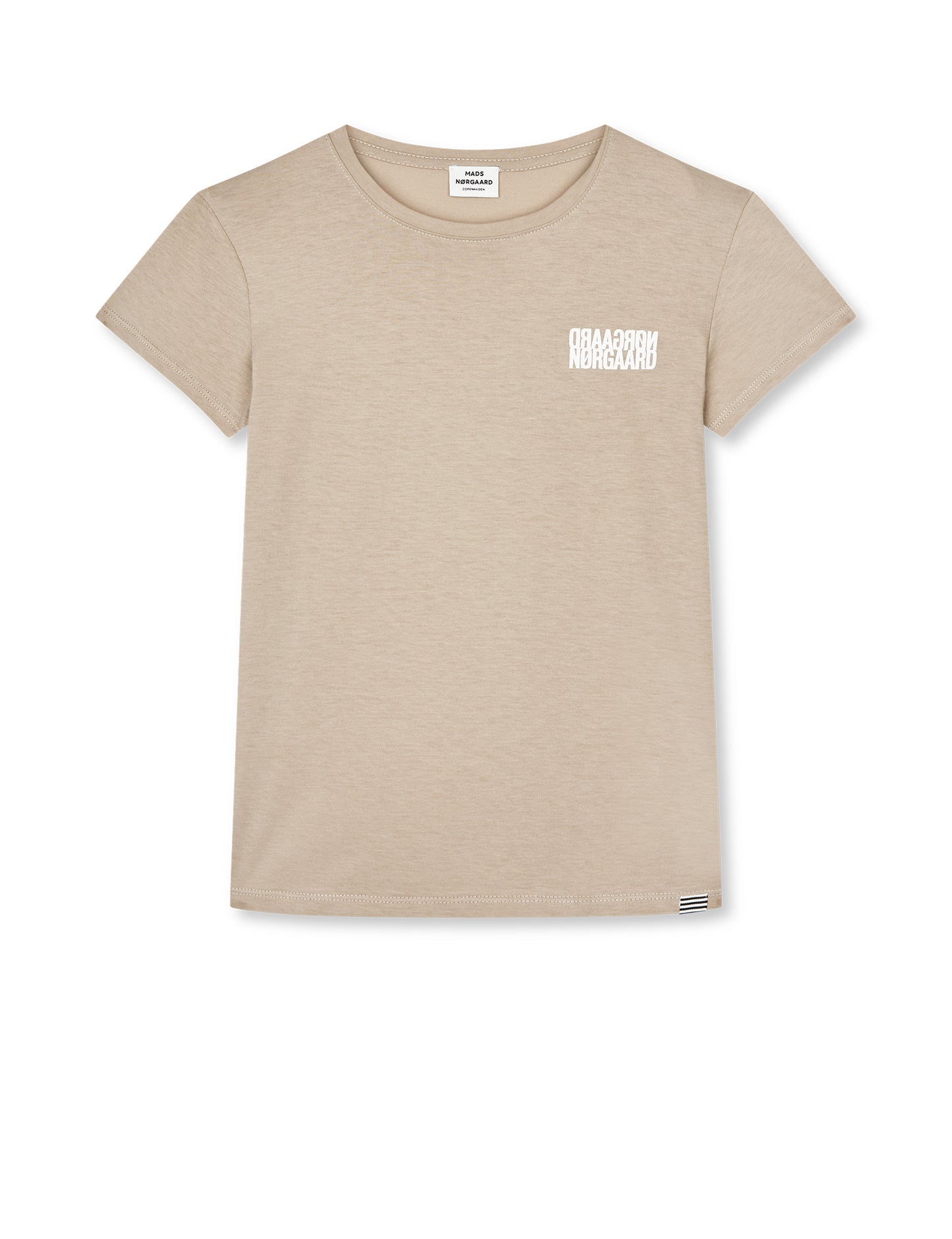 Single Cotton Tuvina mini mirror Tee, Plaza Taupe