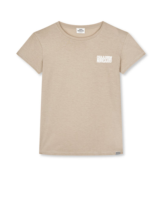 Single Cotton Tuvina mini mirror Tee, Plaza Taupe