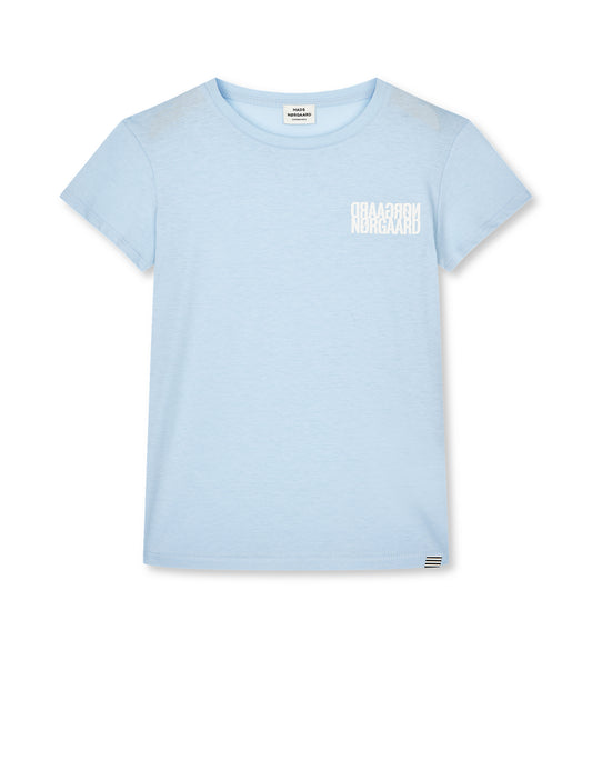 Single Cotton Tuvina mini mirror Tee, Cashmere Blue