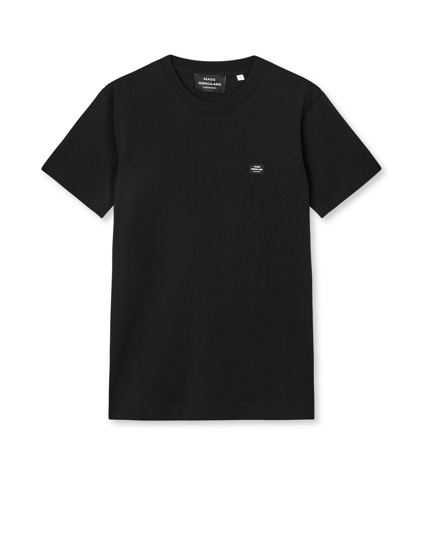 Cotton Jersey Frode Patch Tee, Black