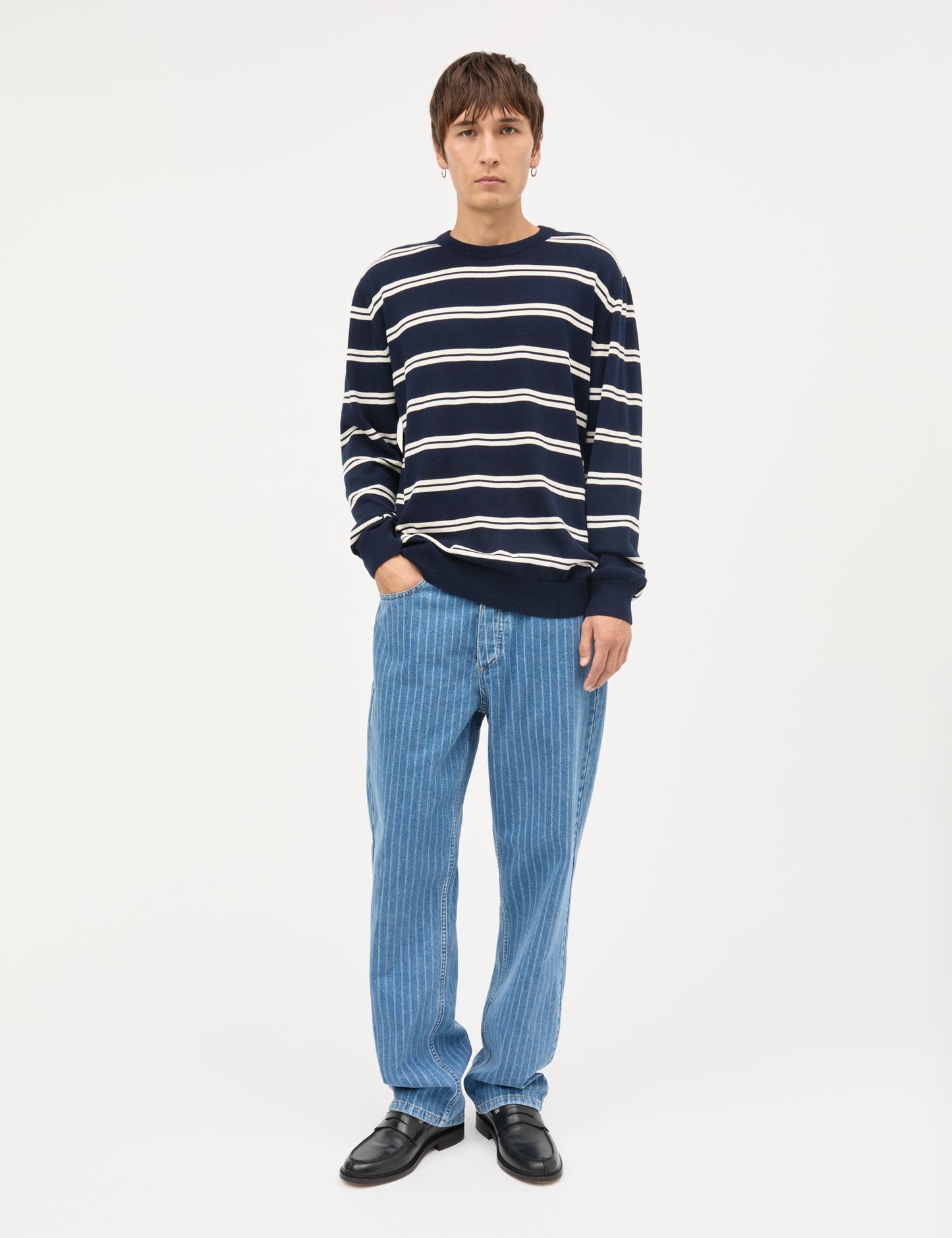 Tight Cotton Karsten Knit ST., Sky Captain/Vanilla Ice
