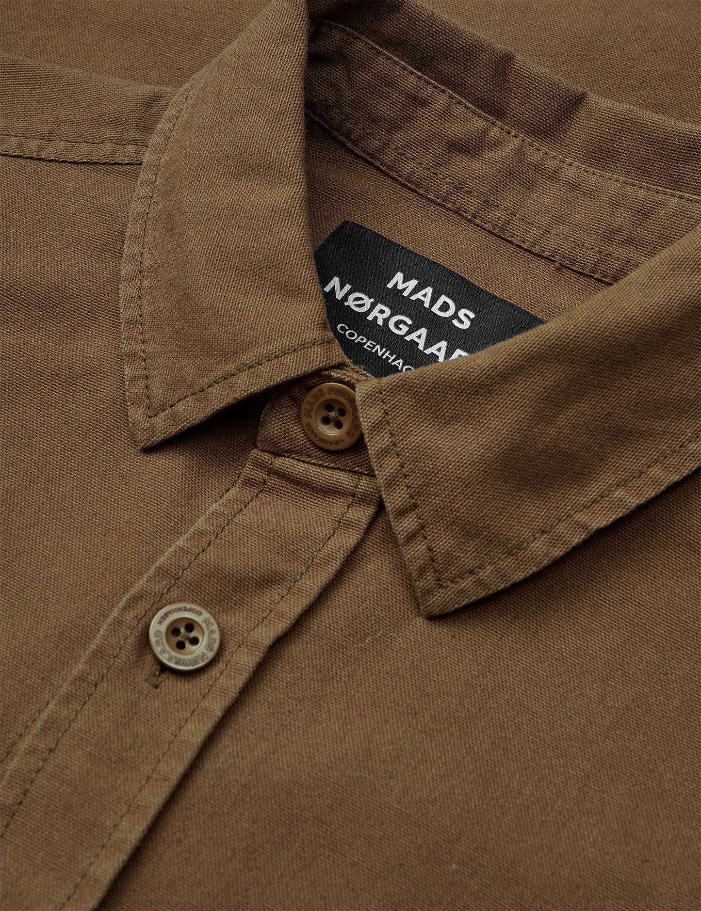 Dyed Canvas Skyler Shirt FAV, Cocoa