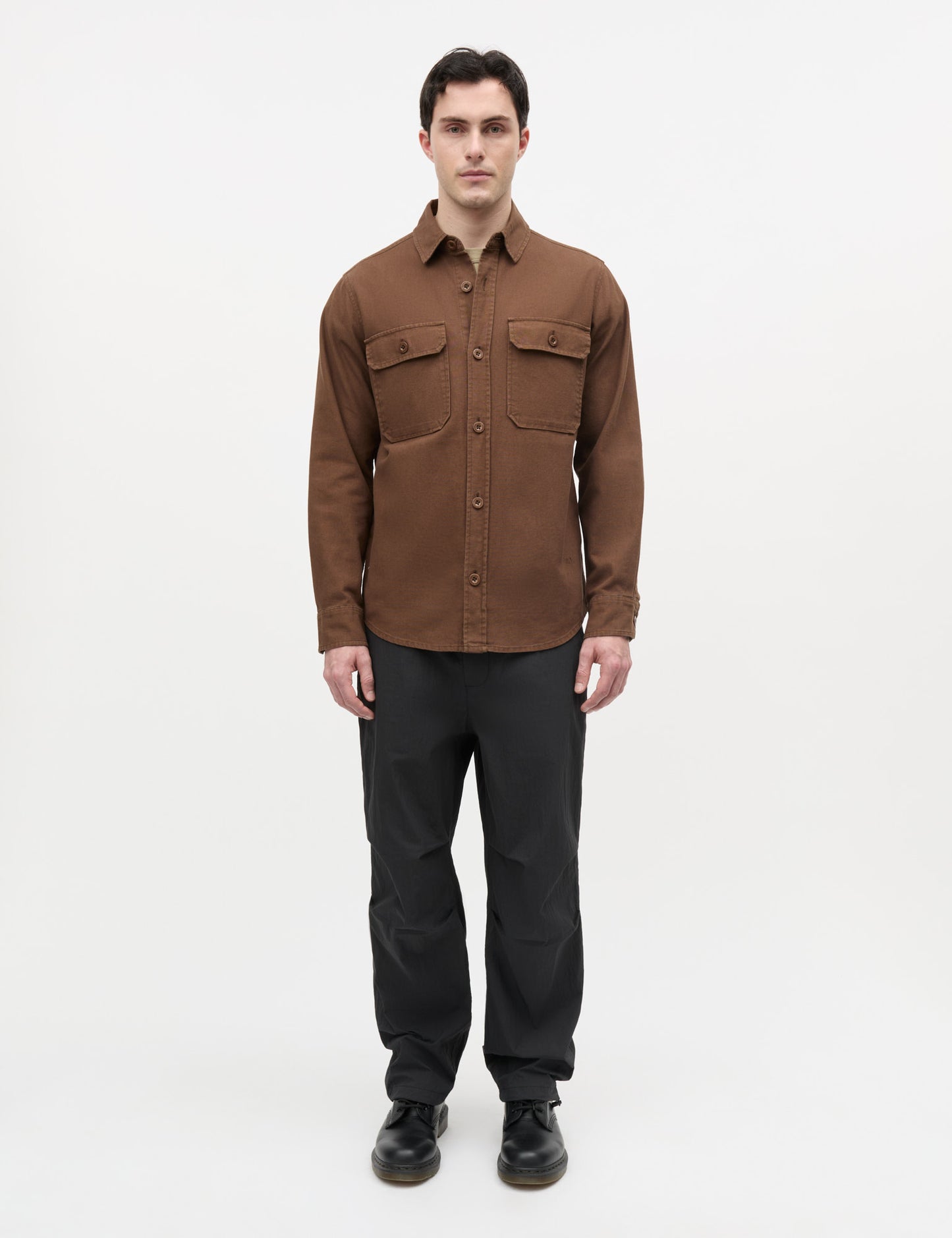 Dyed Canvas Skyler Shirt FAV, Cocoa