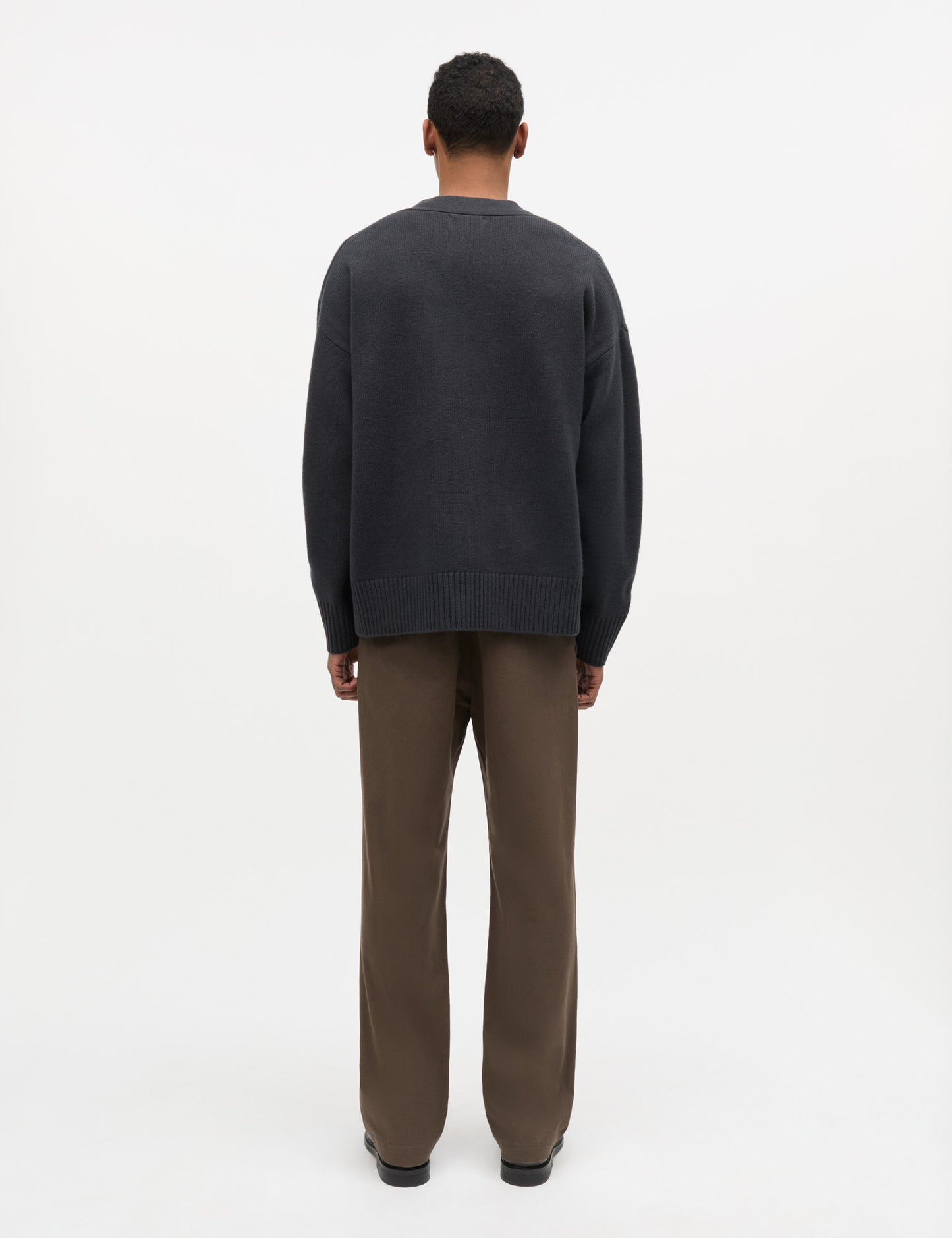 Super Wool Cardigan Knit, Asphalt