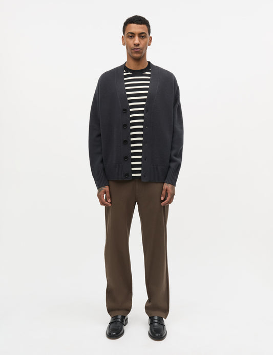 Super Wool Cardigan Knit, Asphalt