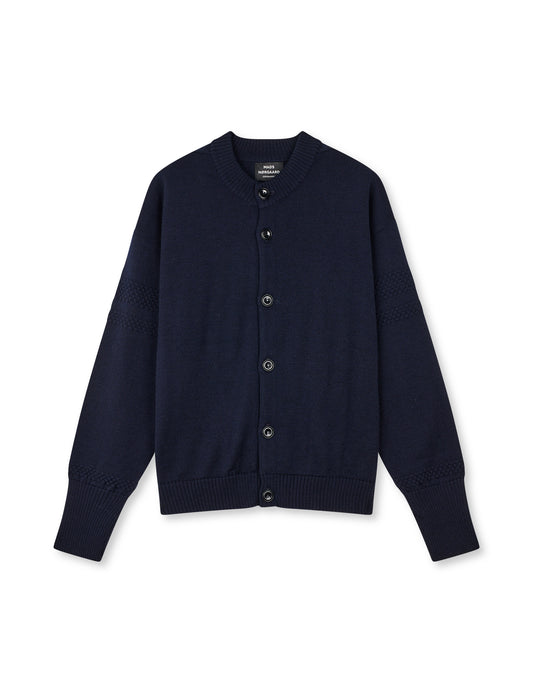 Wool Kjeld Cardigan Knit, Sky Captain